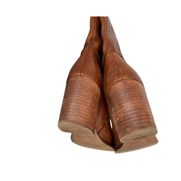 Seychelles Tall Block Heel Boots Western Boho Cognac Southwestern Size 8 - Picture 13 of 16